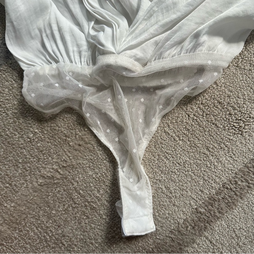 FREE PEOPLE White Plunge Thong Bodysuit - Picture 5 of 11
